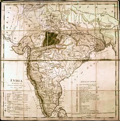 Mapa Indii, 1803 r.